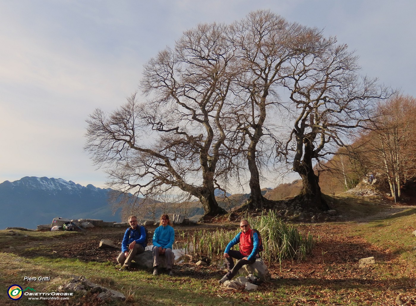 03 Ai Tre Faggi ormai in veste invernale, spogli delle foglie (1399 m).JPG